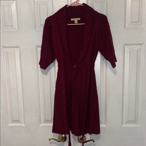 Love By Design Burgundy Sweater Cardigan